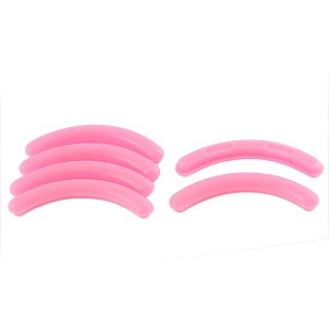 Unique Bargains Elastic Rubber Makeup Refill Eyelash Curler Pad Pink 1.2"  Length 6 Pcs - 1 of 4