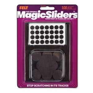 Magic Sliders 102pk Ultra HD Self-Stick Adhesive Pads Brown - 1 of 3