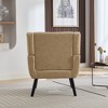 Dolonm 34.25 in.H Accent Chair, Modern Upholstered Armchair with Wooden Legs/Ergonomic Back for Home/Office - 2 of 4