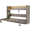 Twin XL Size Murphy Bed with Desk, LED Light and USB Charging Station - 4 of 4