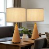 KAISITE Metal Table Lamp Set of 2 with Fabric Shade for Bedroom & Living Room - 2 of 4