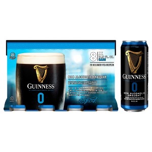 Guinness 0 Draught Non-Alcoholic Import Beer - 8pk/14.9 fl oz Cans - 1 of 4