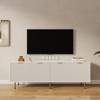 Kumasinova Stylish Fluted TV Stand with Storage Cabinets&Metal Legs for TV up to 80",Modern Entertainment Center Media Console for Living Room - 2 of 4
