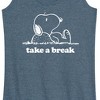 Women's - Peanuts - Take A Break Graphic Racerback Tank - 2 of 4