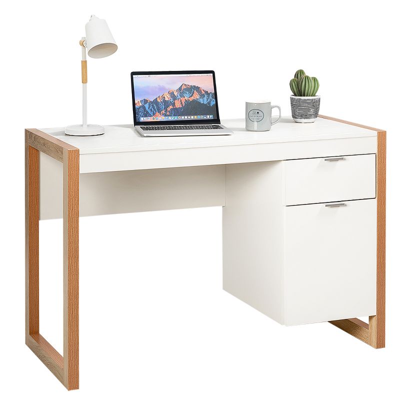 Tangkula Computer Desk PC Laptop Table Working Station W/ Storage Drawer & Cabinet, 5 of 7
