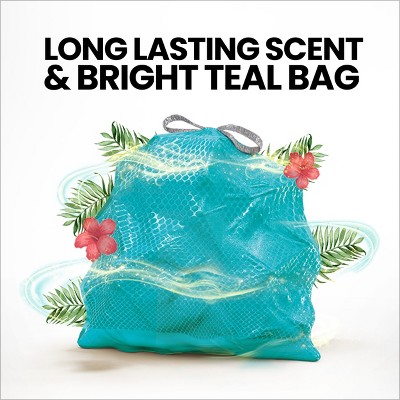 Glad ForceFlex MaxStrength Bahama Bliss Drawstring Trash Bags - Febreze Freshness - 4gal - 34ct