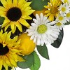 24" Artificial Woven Branch Base Spring Wreath with Daisies, Sunflowers and Lemons - National Tree Company - 3 of 3