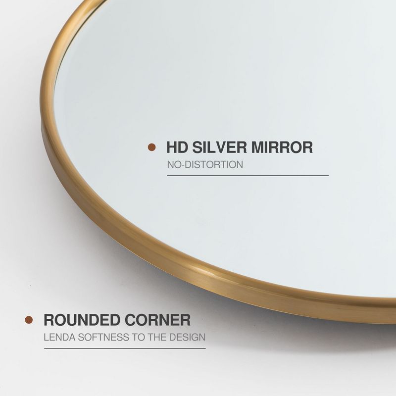 Neutypechic Metal Frame Oval Pivot Bathroom Vanity Mirror, 5 of 8