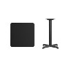 Emma and Oliver 24" Square Black Laminate Table Top with 22"x22" Table Height Base - 2 of 2