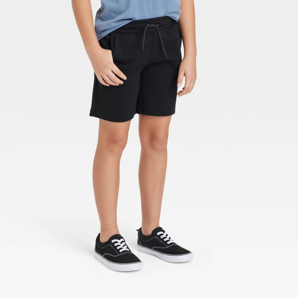 Boys' Pull-On Above the Knee Knit Sport Shorts - art class™ Black M
