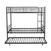 NicBex Modern Full over Full Loft Bunk Bed with Metal Bed Frame, Convertible Triple Bed with Trundle, Ladder and Guardrail for Bedroom - 3 of 4