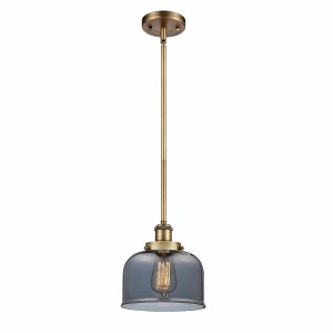 Bell - 1 Light Stem Hung Mini Pendant In Industrial Style-10 Inches Tall and 8 Inches Wide - 1 of 1