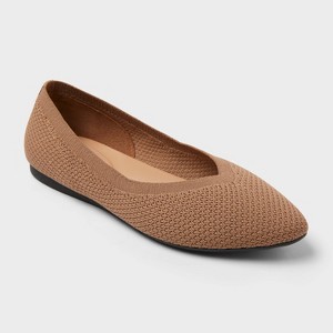 Women's Claire Knit Washable Ballet Flats - A New Day™ - 1 of 4