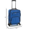 Rockland Pasadena Softside Spinner Wheel Luggage Blue Carry-On 20-Inch - 4 of 4