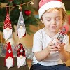 Aoibox Set of 10 Plush Swedish Gnome Christmas Ornaments Handmade Scandinavian Santa Elf Table Decor Hanging 5.4 x 2 Inch - 4 of 4