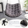 KTMBDW Hammock Chair with Cushion, Swing Chair with Hanging Hardware Kits, Bohemian Style Cotton Rope Hanging Chair for Bedroom Indoor Outdoor - 3 of 4
