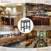 Arceso Counter Height Bar Stools, 24 Inch Saddle Backless Bar Stools Set of 4 for Kitchen Counter, Faux Leather Counter Stools with Black Metal Legs - 4 of 4