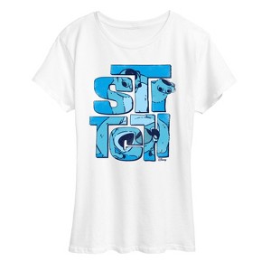 Women's - Lilo and Stitch - Stitch Stack Short Sleeve Graphic T-Shirt - 1 of 4