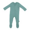 Larkspur Baby Zip Footie in Jade - 2 of 3