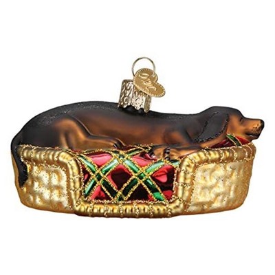 Old World Christmas Blown Glass Ornament, Sleepy Dachshund