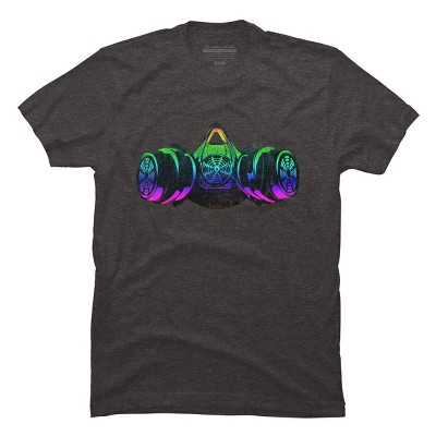 Men's Design By Humans Fluorescent Bomber Mask By Exosam T-Shirt