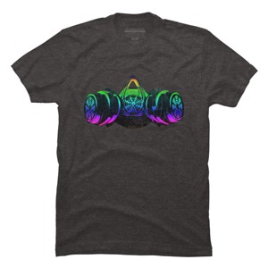Men's Design By Humans Fluorescent Bomber Mask By Exosam T-Shirt - 1 of 4