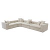149" Velvet Oversized L-Shaped Cloud Modular Sectional Sofa with Deep Seat, No Assembly Required - 4 of 4
