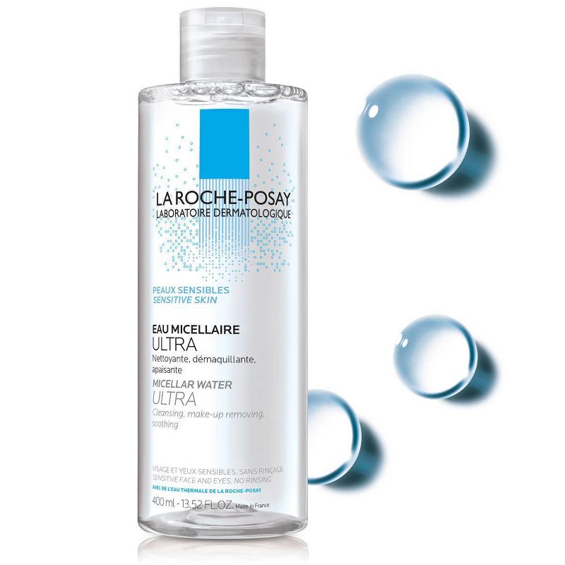 La Roche Posay Ultra Micellar Cleansing Water and Makeup Remover for Sensitive Skin - Unscented - 13.52 fl oz, 4 of 6