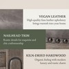 Maven Lane Alexander Rotating Low Back Kitchen Stool in Vegan Leather Seat, Set of 3 - 4 of 4