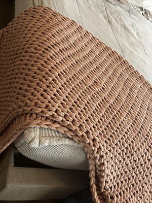 Madison Park Chunky Double Knit Handmade Throw Blanket - On Sale - Bed Bath  & Beyond - 25768456