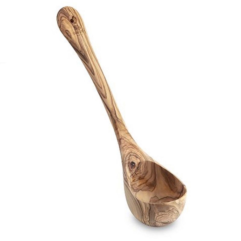 Berard Handcrafted Olive Wood 14-Inch Ladle, 1 of 2