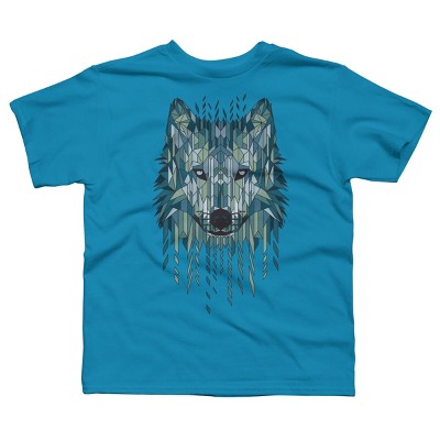 Boy's Design By Humans Geometric Wolf By jun087 T-Shirt