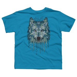 Boy's Design By Humans Geometric Wolf By jun087 T-Shirt - 1 of 3