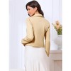 INSPIRE CHIC Women's Dressy Casual Tweed Jacket Double Breasted Long Sleeve Crop Blazer - 3 of 4