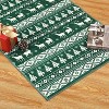 GustoWave Snowflake Christmas Holiday Decorative Area Rug for Bedroom Living Room, Green - 4 of 4