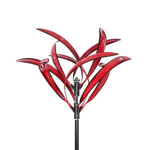 Cyan Oasis 82-Inch Crimson Magnolia Wind Spinner - 1 of 4