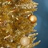 Home Heritage 7 Foot Prelit Artificial Pencil Christmas Holiday Tree with White LED Lights, Folding Metal Stand and Easy Assembly - 4 of 4