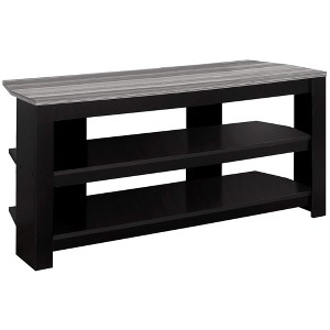 Monarch Specialties Tv Stand 42 Inch Console Media Entertainment Center Storage Shelves Living Room Bedroom Laminate Black Grey Contemporary Modern - 1 of 4