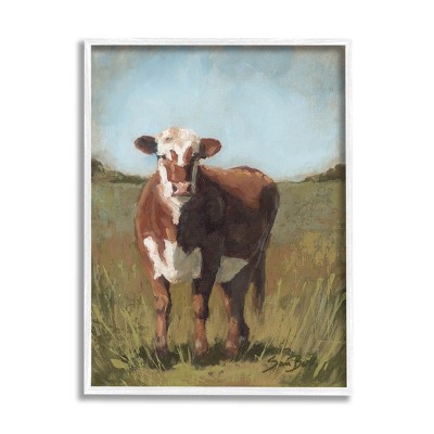 Stupell Industries Cattle Vast Countryside Field Framed Giclee Art