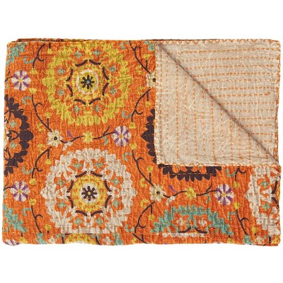 Taj Hotel Kantha Cotton Throw | 50"x70" | A