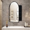 GlasFlength Decorative Wall Mirrors Modern Arched Medicine Cabinet with Adjustable Shelves Elegant Design for Bathroom, Black, 35.8"*24"*4.7" - 2 of 4