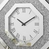 20'' Wall Clock,Octagonal Mirrored Wall Clock With Artificial Gemstone Inlay,Roman Numeral Wall Clock,Wall Clocks For Living Room-Cuddlewood - 2 of 4