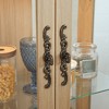 Wooakway 47"H Cherry Lighted Glass Curio Cabinet with Adjustable Shelves Two Doors One Drawer Bulb Included - 4 of 4