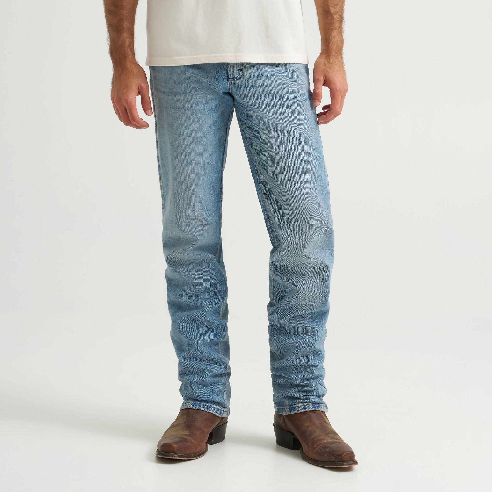 Wrangler Men's Authentic Blue Cowboy Cut Jeans - Light Wash 32x32