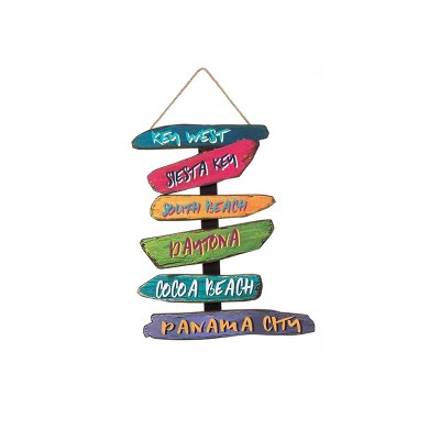 Beachcombers Florida Sign Mini Wall Hanging 9.75 x 0.63 x 12.4 Inches.