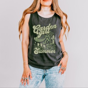 Simply Sage Market Garden Girl Summer Garment Dyed Tank - 1 of 3