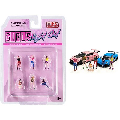 "Girls Night Out" 6 piece Diecast Figurine Set for 1/64 Scale Models by American Diorama