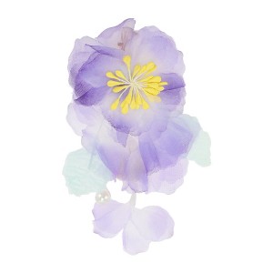 Unique Bargains Flowers Pattern Hair Clip 4.33"x3.35" Vine Purple 1 Pc - 1 of 4