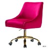 21.5'' Wide Comfty Desk Chair, Swivel Fabric Vanity Home Chair, Height Adjustable, Wide Seat Computer Task Vanity Chair-The Pop Home - 2 of 4