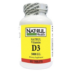 Nat-Rul Health Vitamin D3 5000 IU - 60 Tablets - 1 of 3